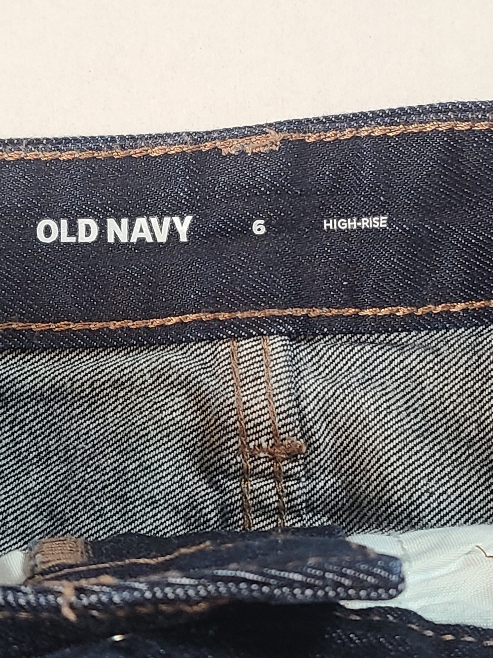 Old Navy Womens 6 Dark Blue Classic Cotton Denim A-Line Mini Skirt High Rise - Picture 4 of 8